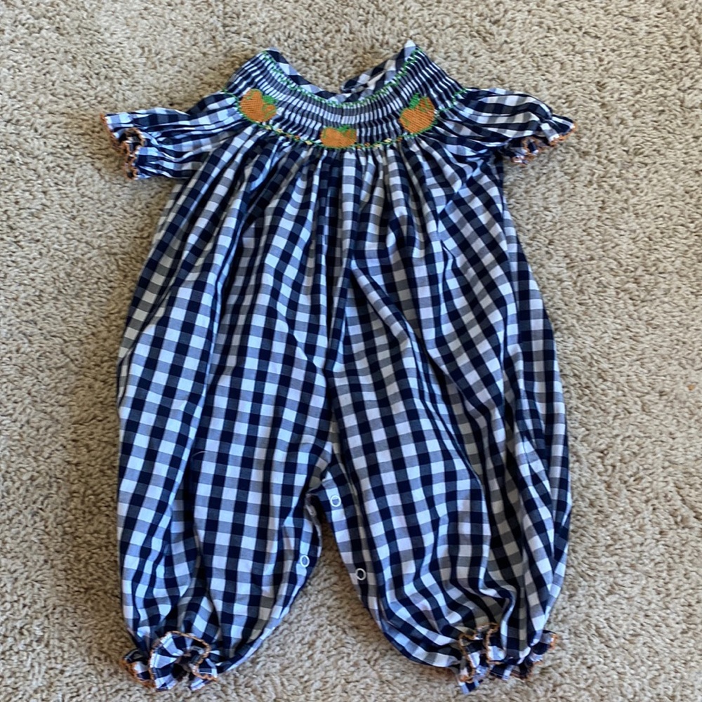 Stitchy gosh smocked pumpkin king all, short sleeve